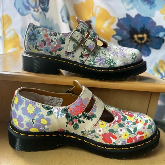 Dr. Martens Floral Buckle Flats - Picture 7 of 11